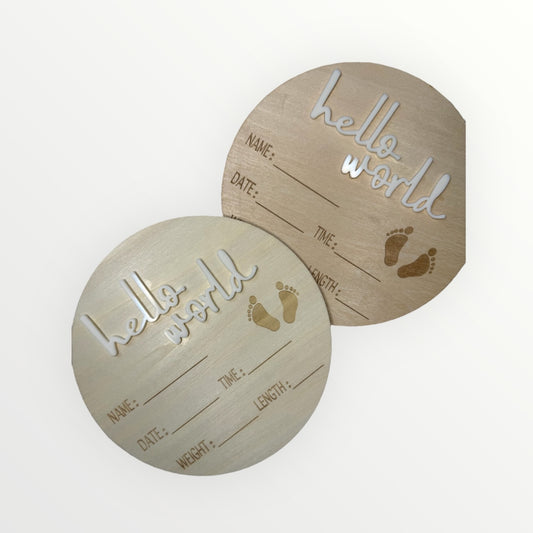 Hello World Plaque